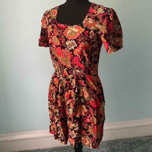 R.J. Stevens Red Floral Size 6 Jumpsuit - Picture 1 of 6